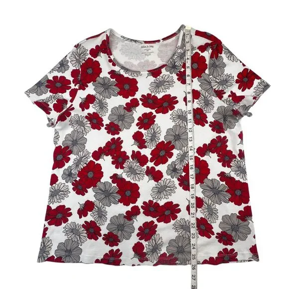 White Stag Shirt XXL Bloomcore Crew Neck Cottagecore Comfort Floral Hawiian Tee - Picture 4 of 9